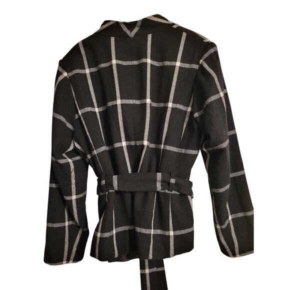 Jessica London Windowpane Belted Jacket - Size 16 - Picture 6 of 8